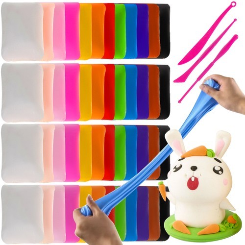 Set modelare plastilina, 48 bucati, 12 culori diferite, pungi 10 g, accesorii modelare, multicolor - imagine 17